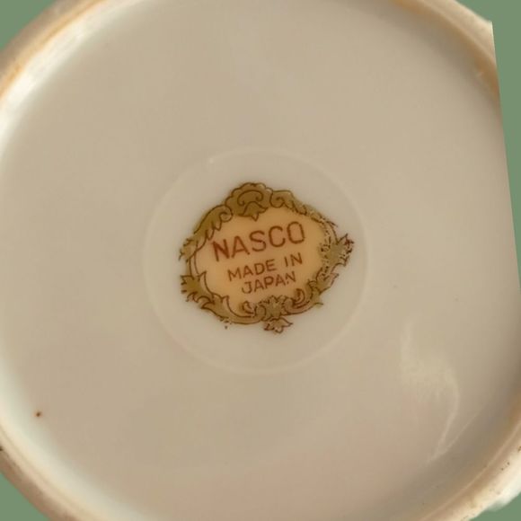 Vintage Viceroy China & Nasco Porcelain Leaf Shaped Trinket Dish Gold Tr… - Picture 5 of 8